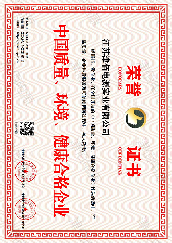 China Quality, Environmental, and Health Qualified Enterprise