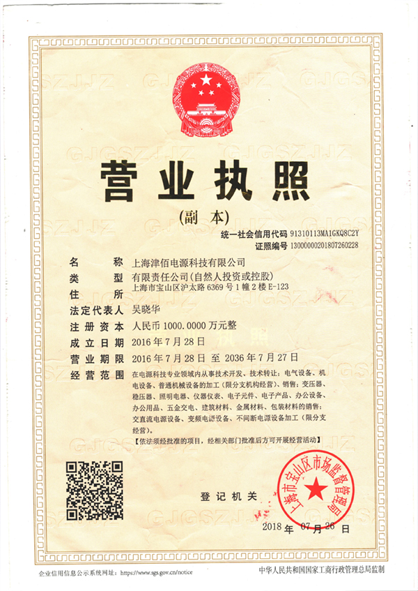 Jiangsu Business License